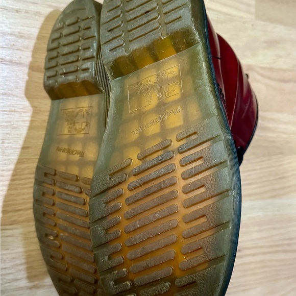 Dr. Martens 1460 Cherry Red Lace Up Combat Ankle Boots Men’s 6 Women’s 7 - Picture 7 of 7